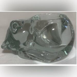 💕🕯️Glass Cat Candle Holder🕯️💕